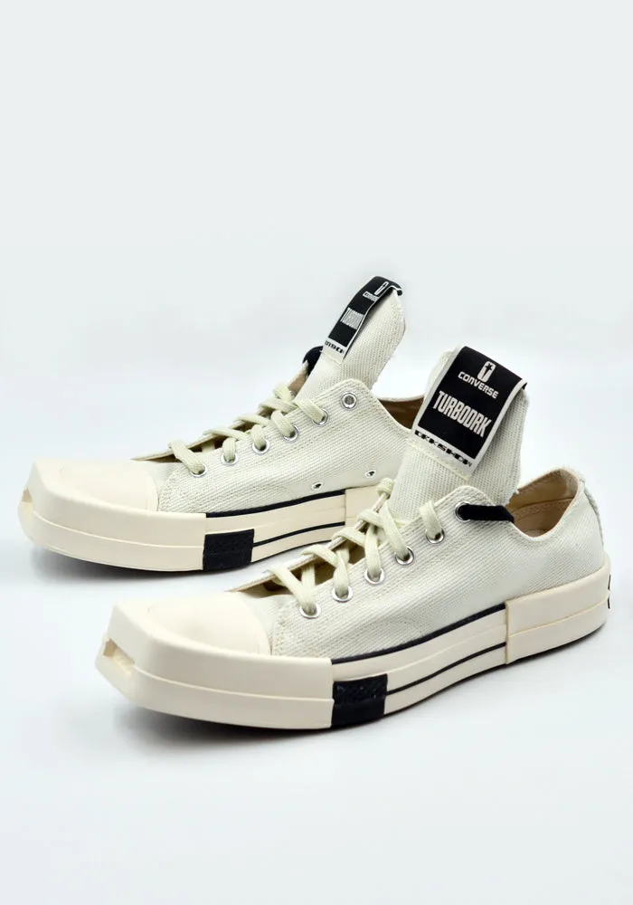 RICK OWENS DRKSHDW x CONVERSE DC02AX766 TURBODRK OX SNEAKERS WHITE