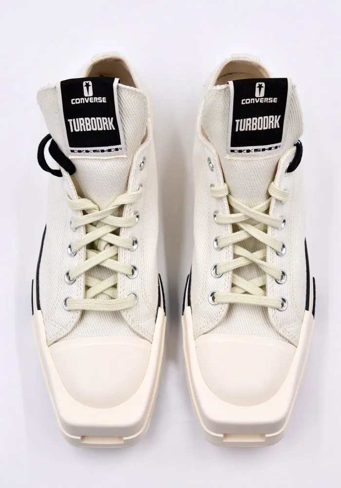 RICK OWENS DRKSHDW x CONVERSE DC02AX766 TURBODRK OX SNEAKERS WHITE