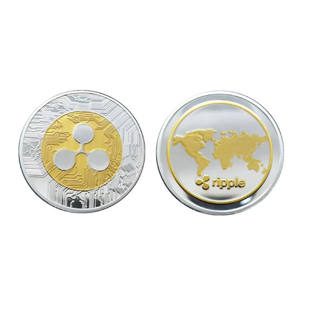 Ripple XRP Coin Iced Out Frame Pendant