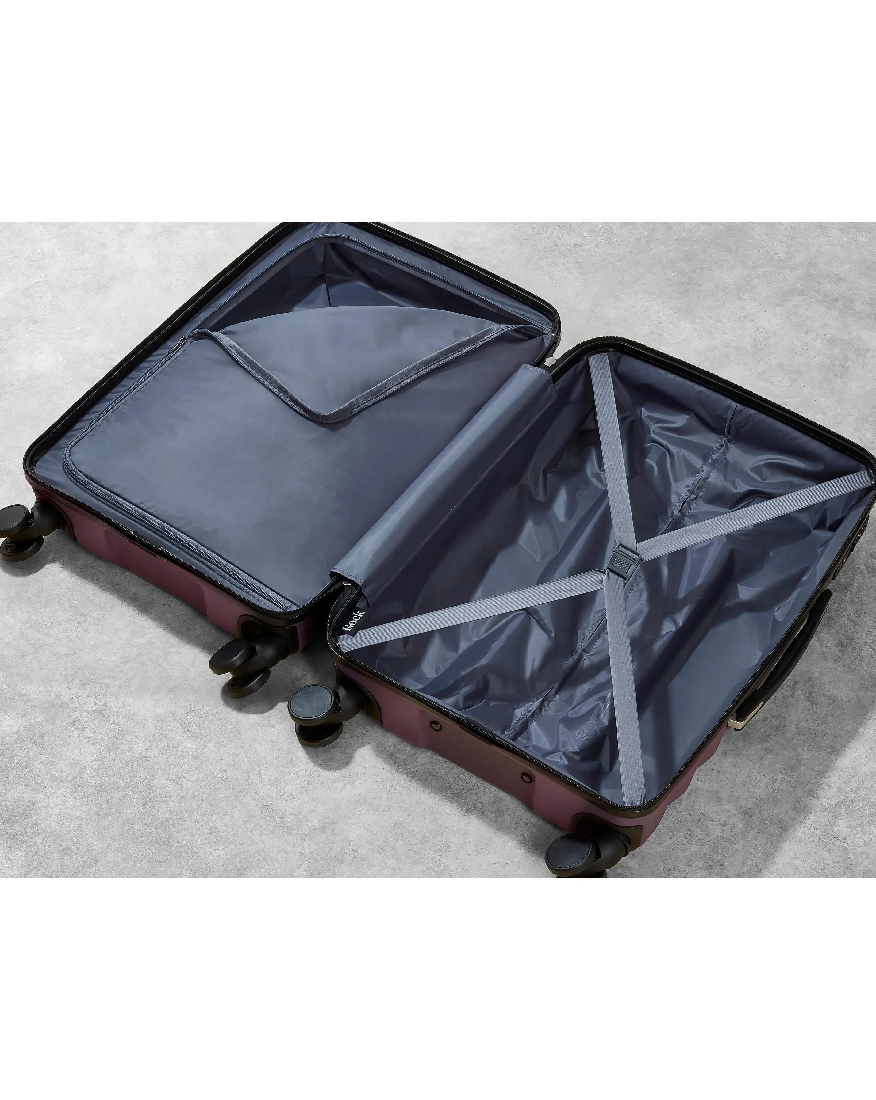 Rock Berlin Large Suitcase Purple | Simply Be