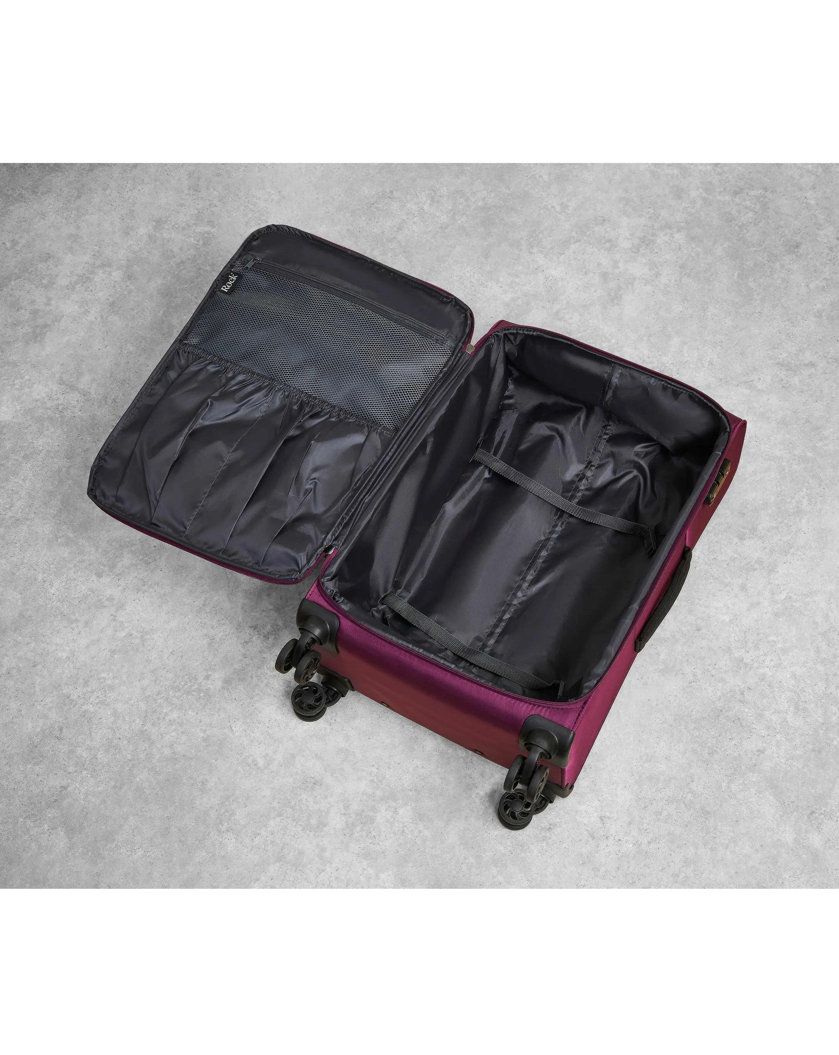 Rock Paris 3pc Suitcase Set Purple | Simply Be