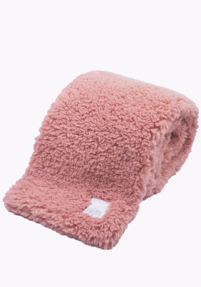 ROKH RA5CA02 JP FAUX FUR SCARF PINK