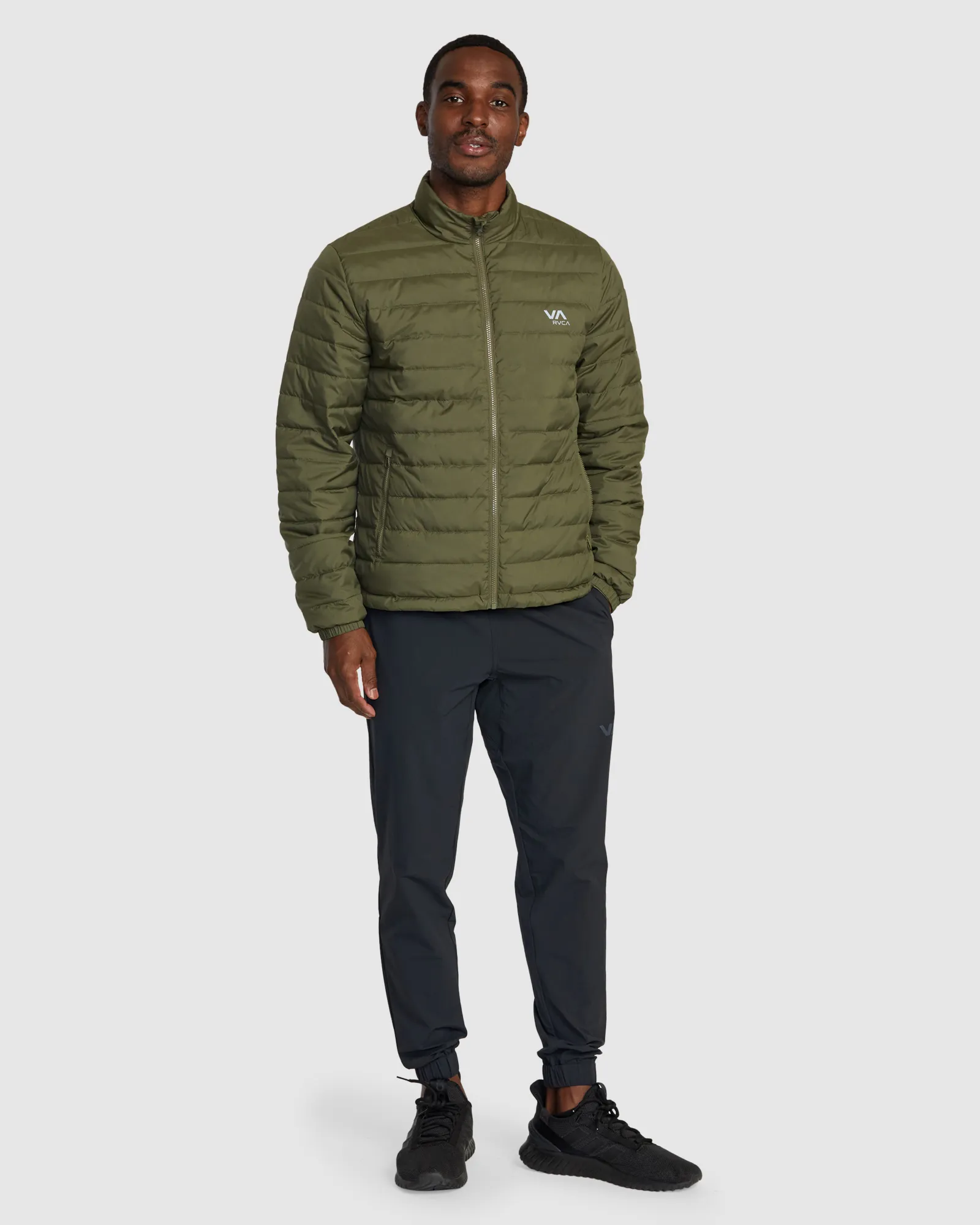 Rvca Packable Puffa Jacket - Army | SurfStitch