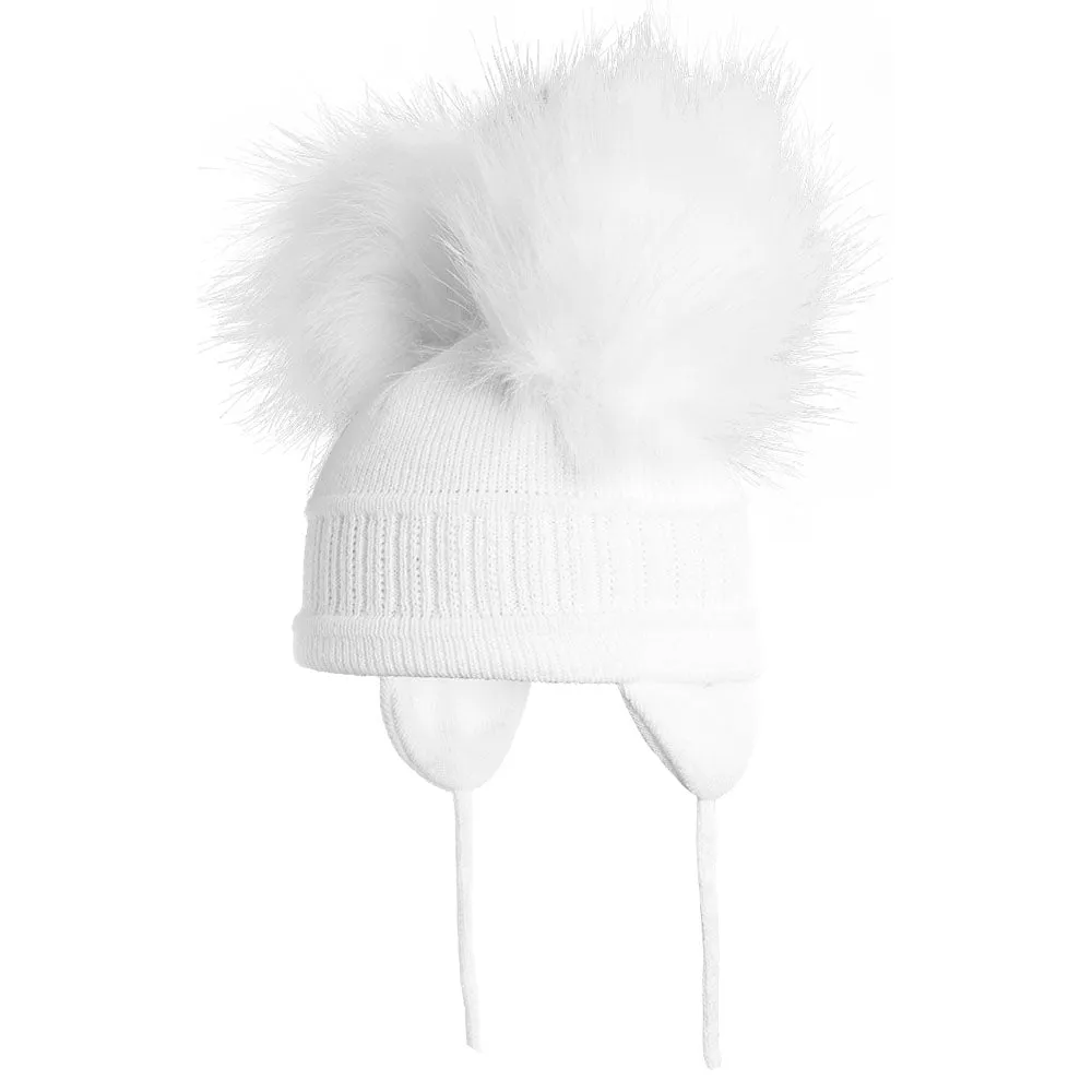 SATILA HAT WITH FAUX FUR POM POMS TINDRA 100