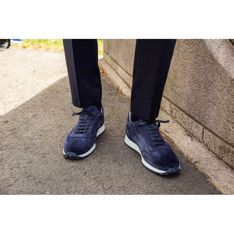 Skolyx Premium runners navy suede