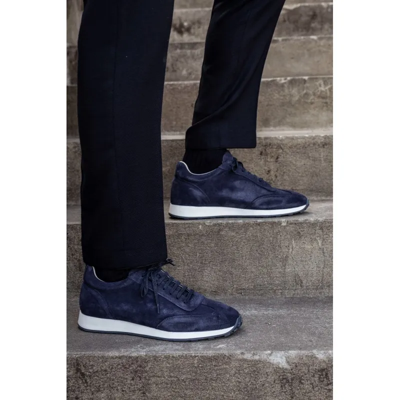 Skolyx Premium runners navy suede