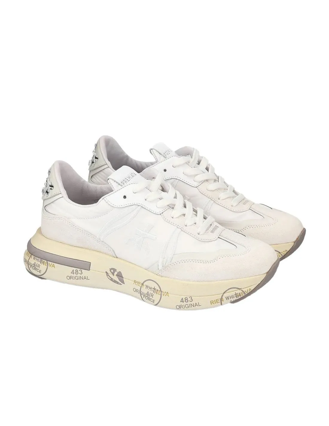 Sneakers Premiata donna Cassie 6717 bianche