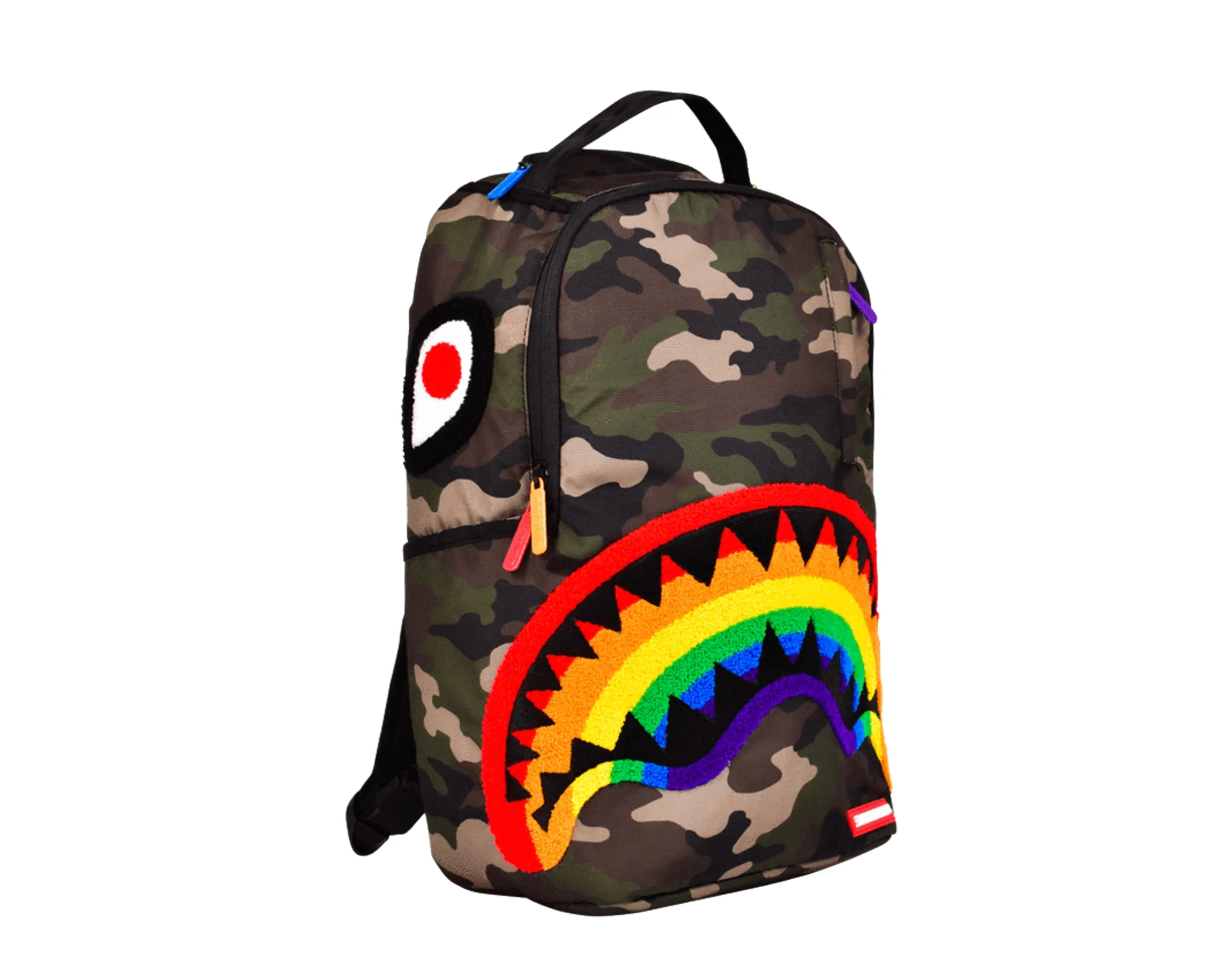 Sprayground Chenille Rainbow Shark Backpack