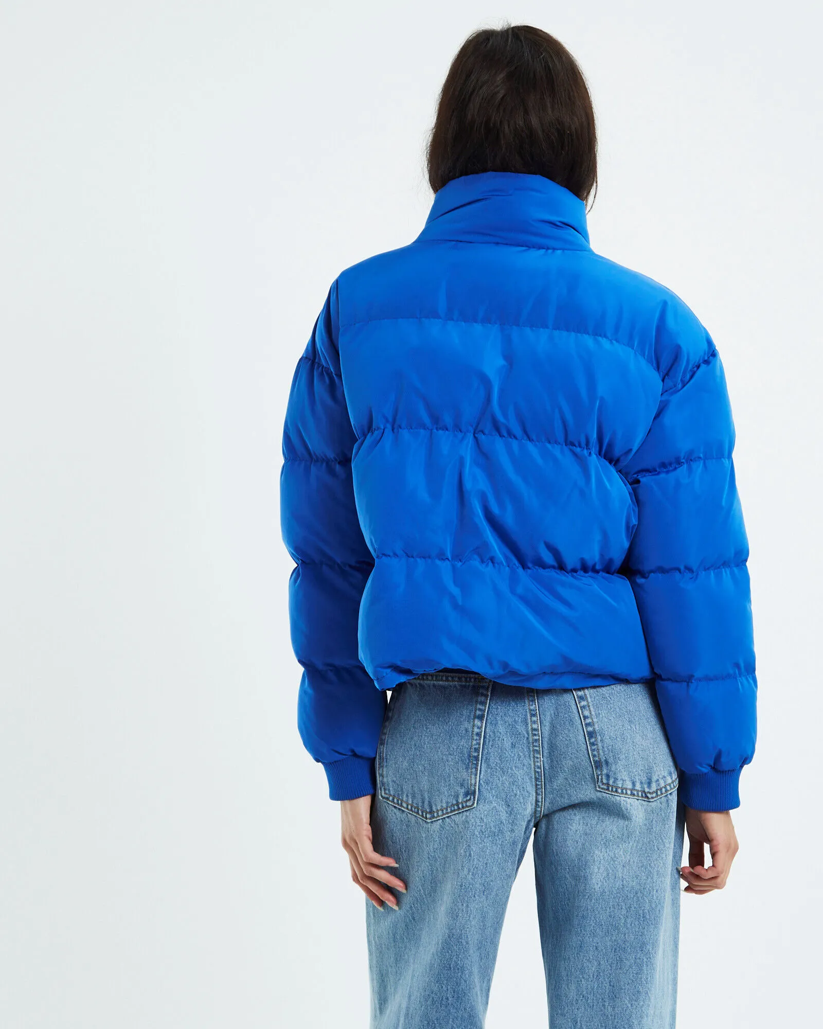 Stussy Graffiti Puffa Jacket Strong Blue