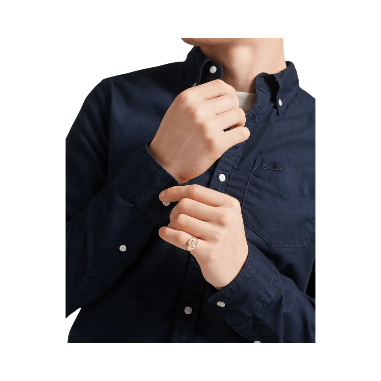 Superdry Organic Cotton Long Sleeve Oxford Shirt