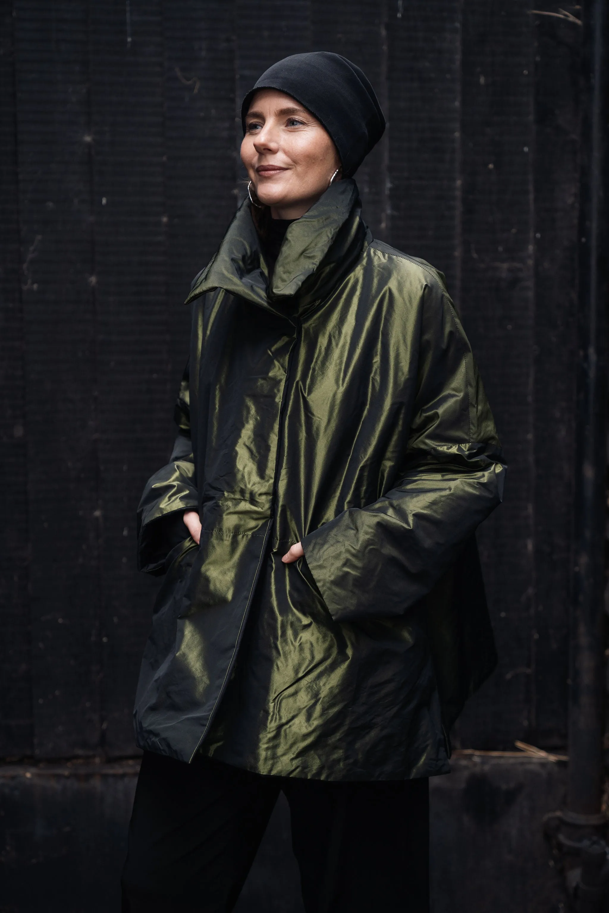 Taffeta Green Puffa Jacket