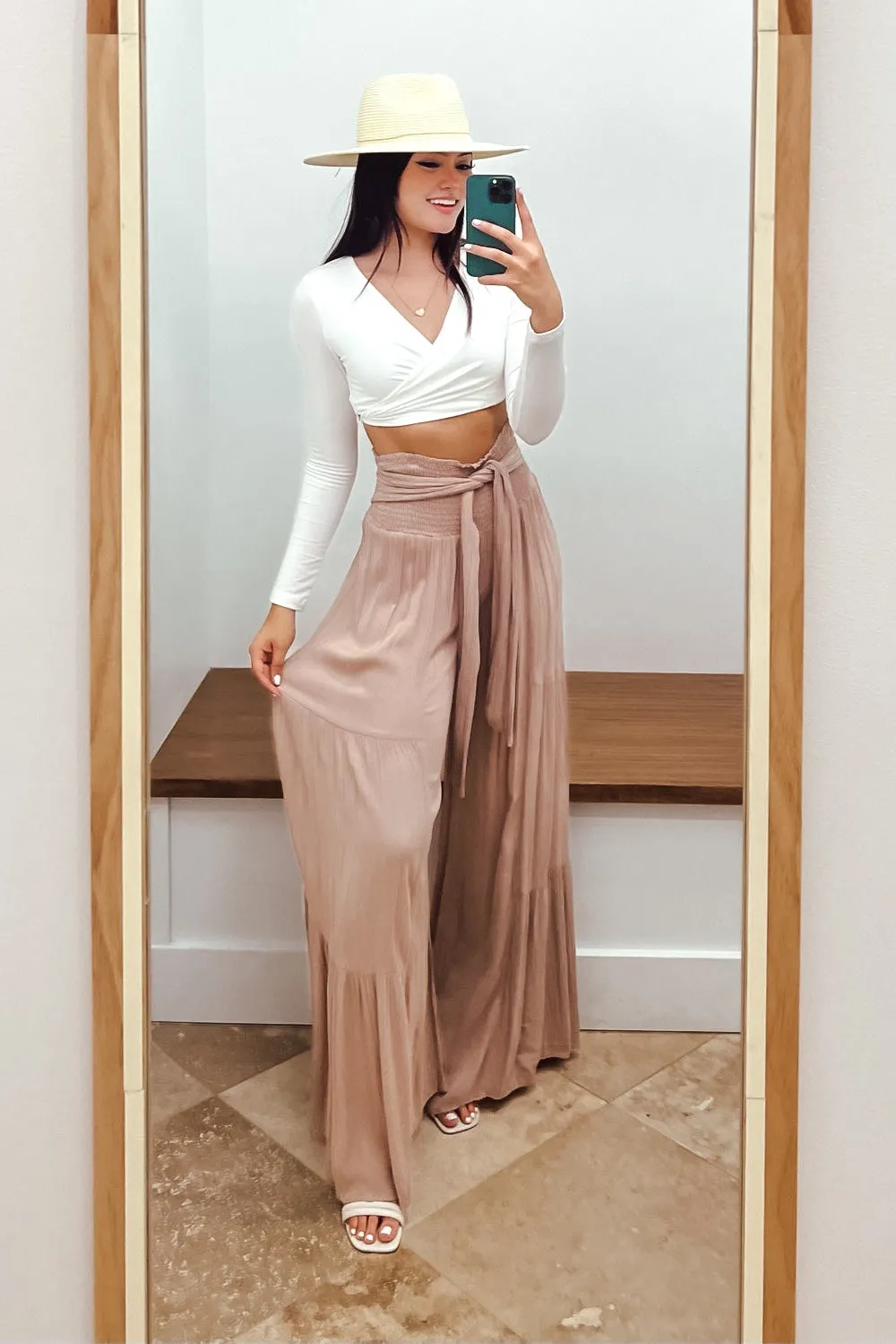 The BIanca Twisted Long Sleeve Double Layered Crop Top