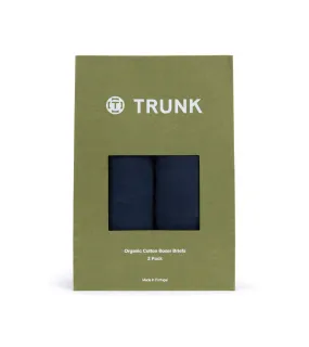 Trunk 2 Pack Organic Cotton Boxer Briefs: Navy