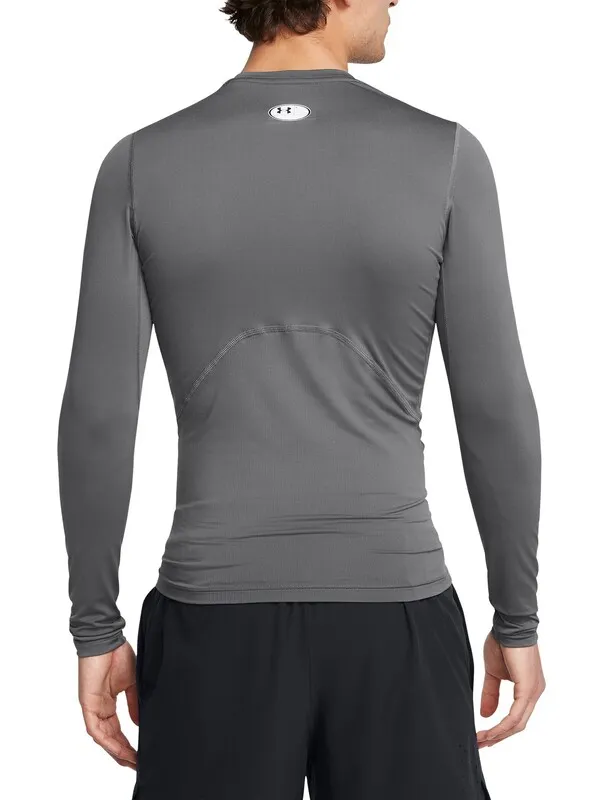 Under Armour HeatGear Long Sleeve Top - Castlerock/White