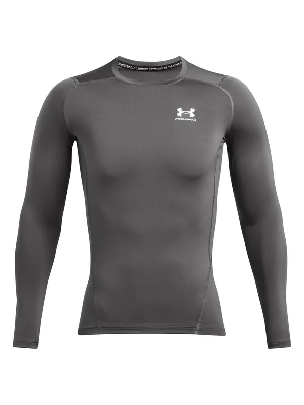 Under Armour HeatGear Long Sleeve Top - Castlerock/White