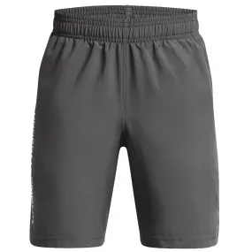 Under Armour Woven Wordmark Shorts - Boys - Castlerock/White