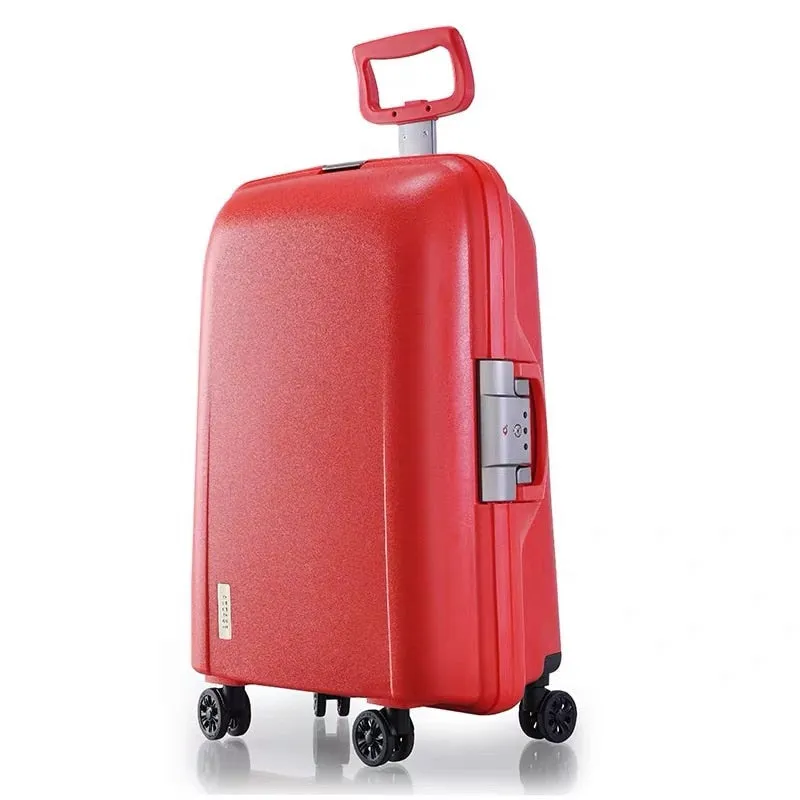 Unisex 20 22 26 28 Inch Single Lever Rolling Luggage Travel Suitcase