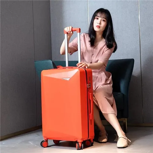 Unisex ABS PC Retro Innovative Spinner Rolling Luggage Suitcase Set