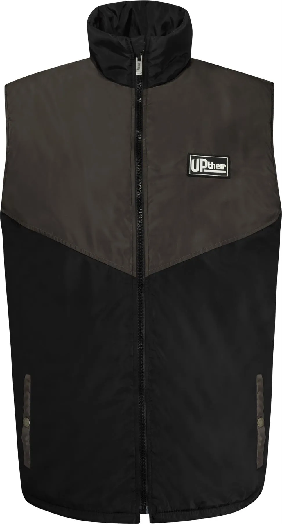 Uptheir Stream Lightweight Sleeveless Puffa Gilet - Black