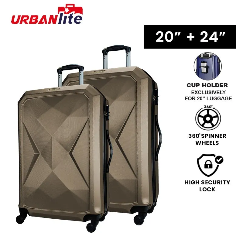 URBANlite Rubik 20+24 Bundle | 4-Wheel Spinner | Hard Case Luggage