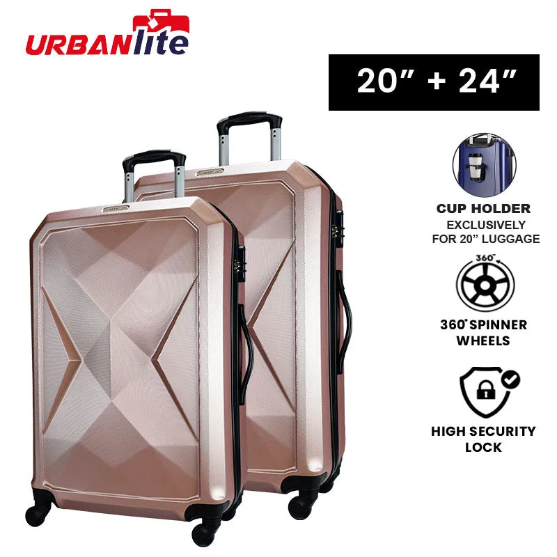 URBANlite Rubik 20+24 Bundle | 4-Wheel Spinner | Hard Case Luggage