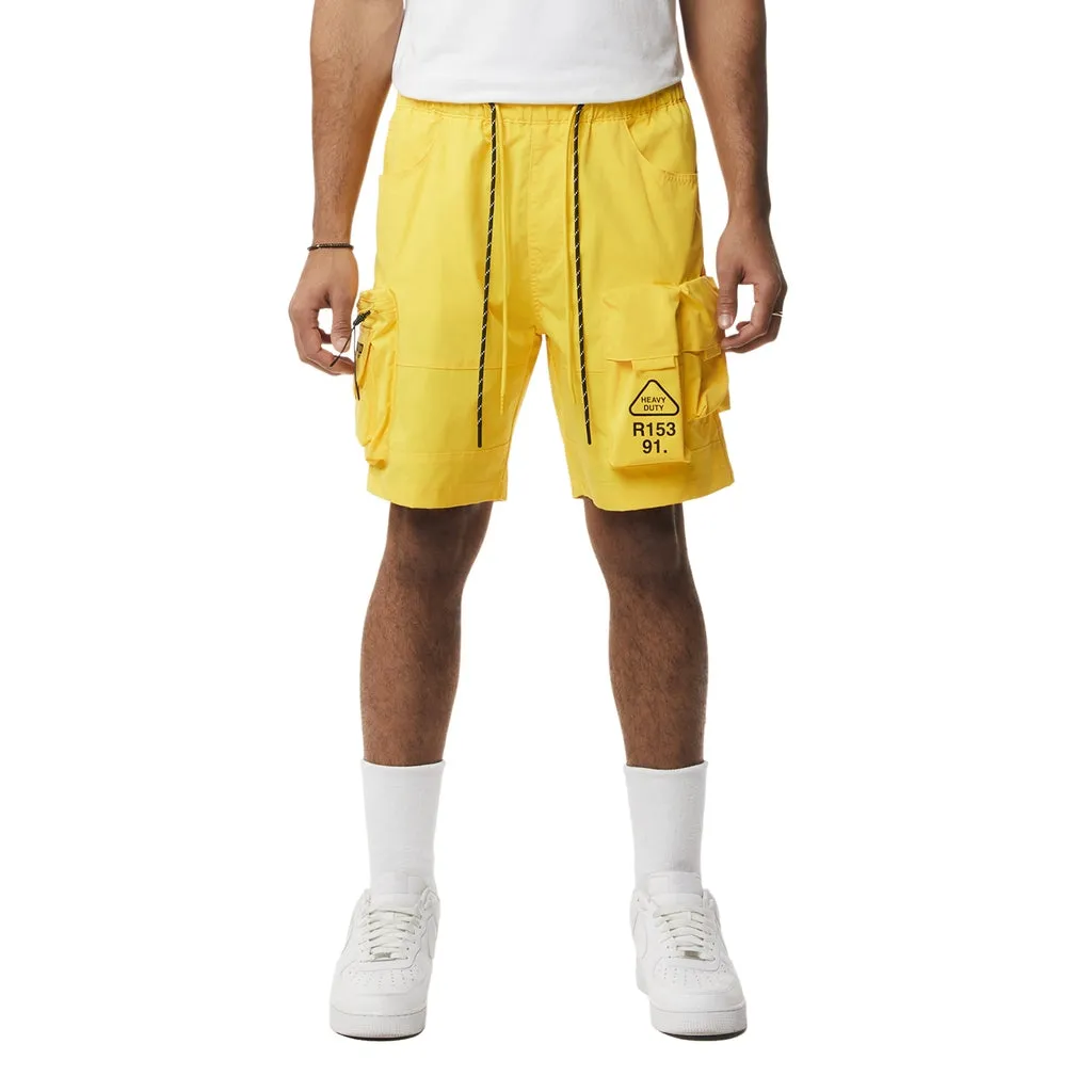 Utility Windbreaker Cargo Shorts - Canary