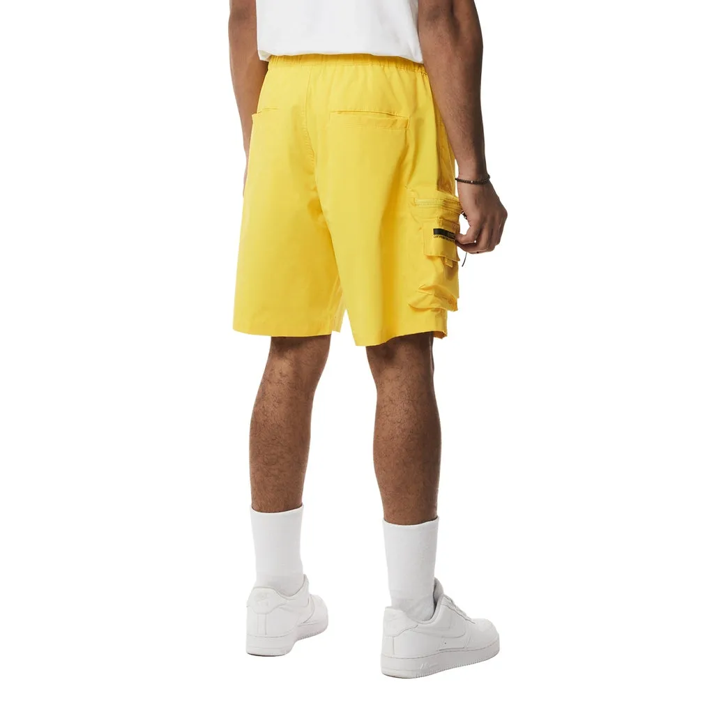 Utility Windbreaker Cargo Shorts - Canary