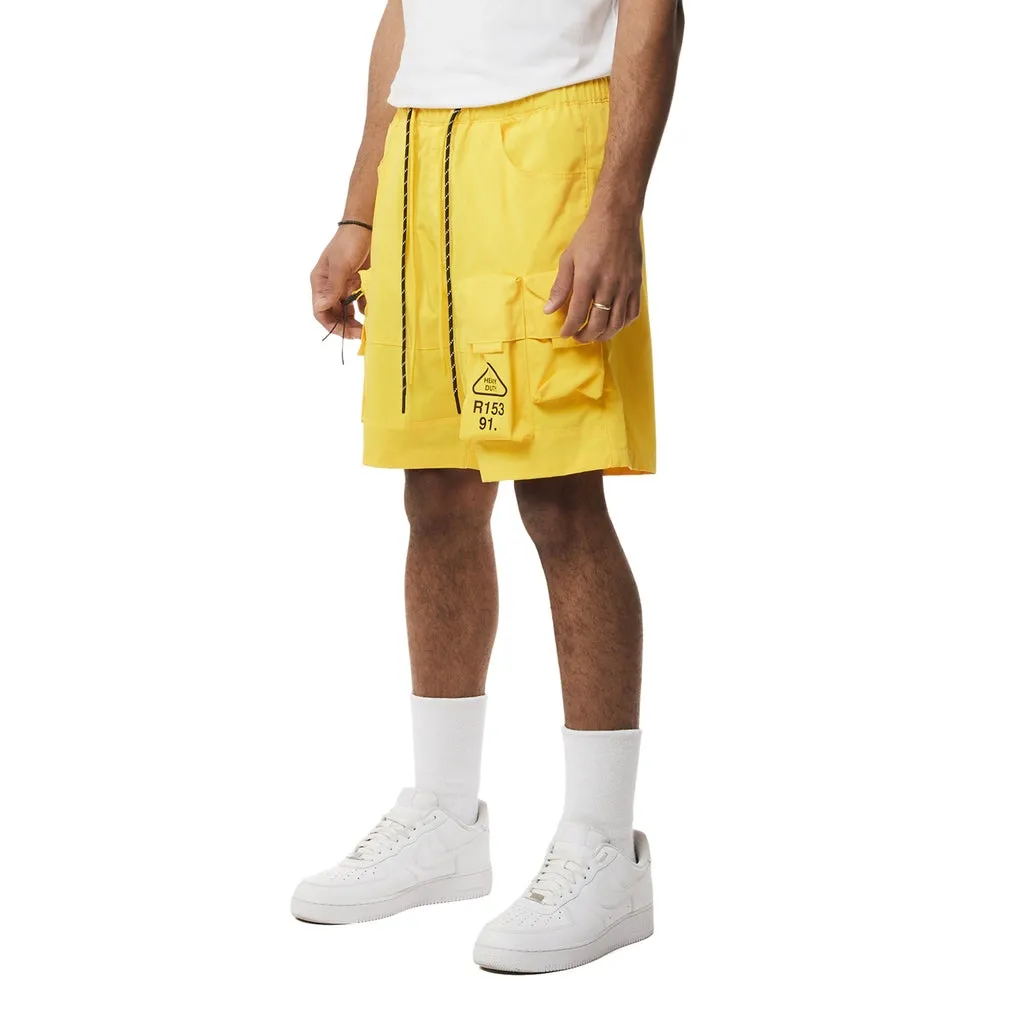 Utility Windbreaker Cargo Shorts - Canary