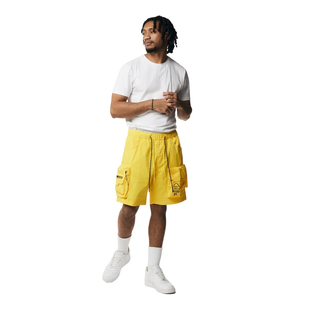 Utility Windbreaker Cargo Shorts - Canary