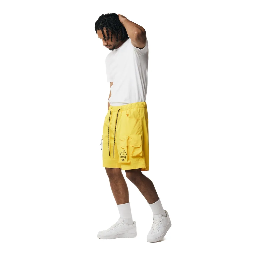 Utility Windbreaker Cargo Shorts - Canary