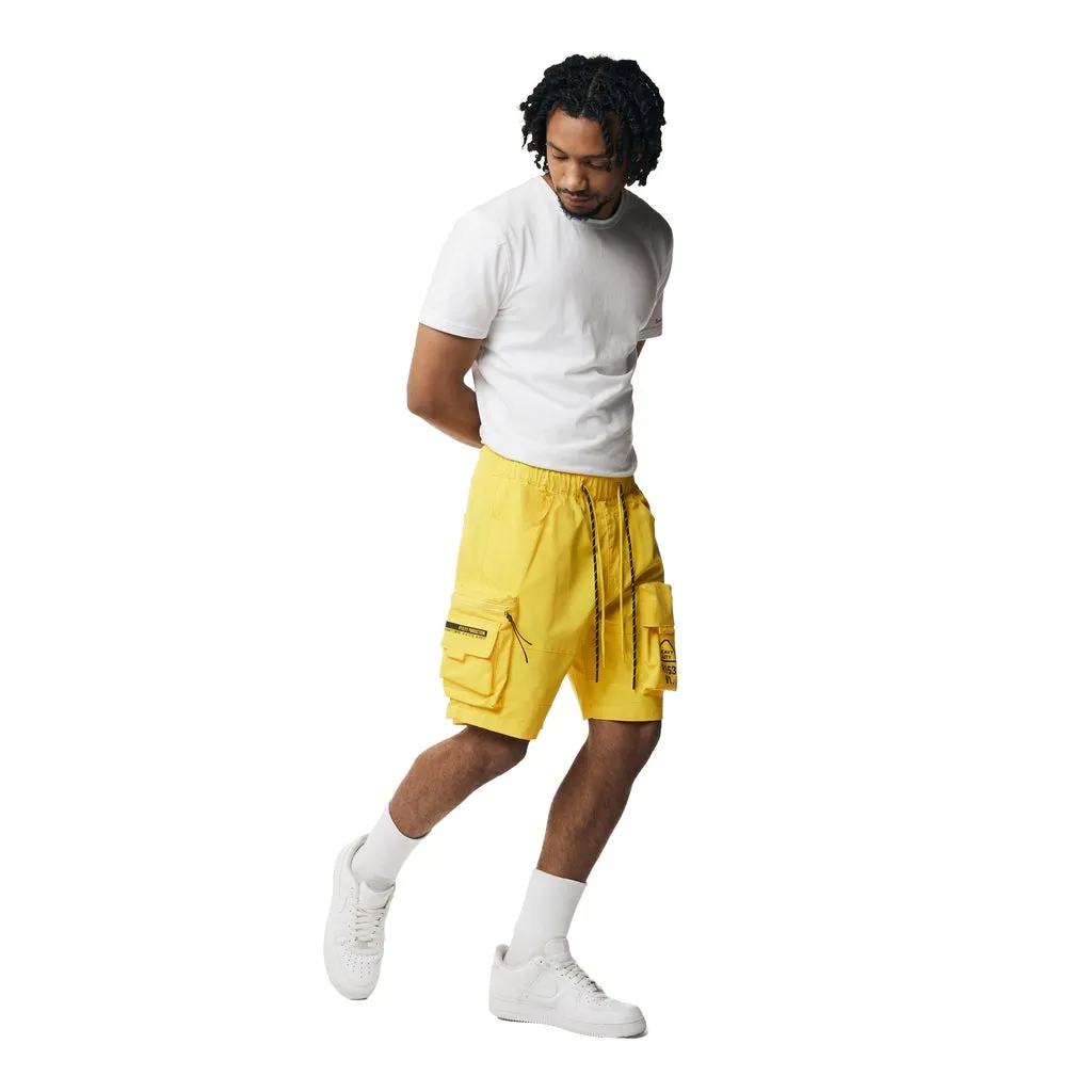 Utility Windbreaker Cargo Shorts - Canary