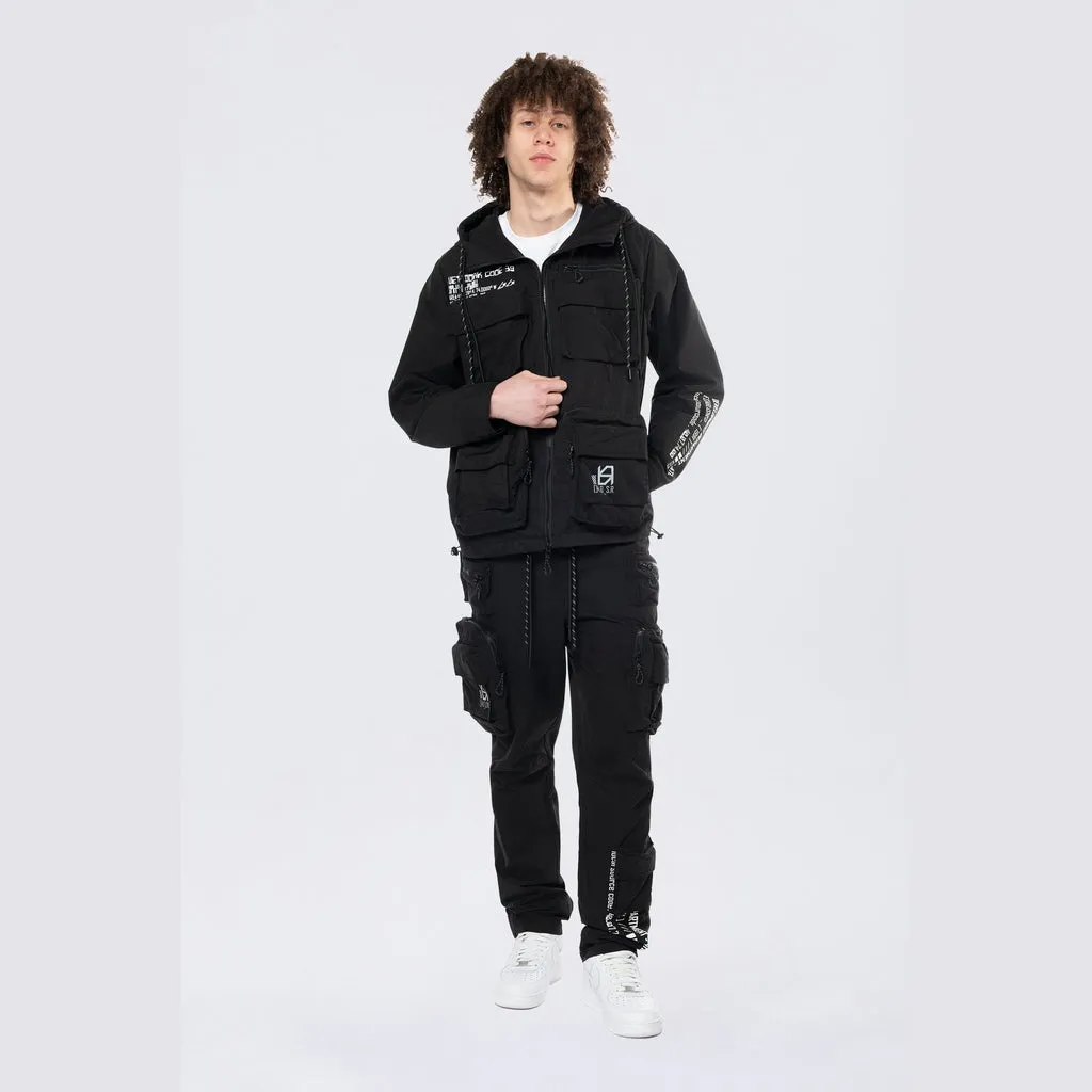 Utility Windbreaker Jacket - Black