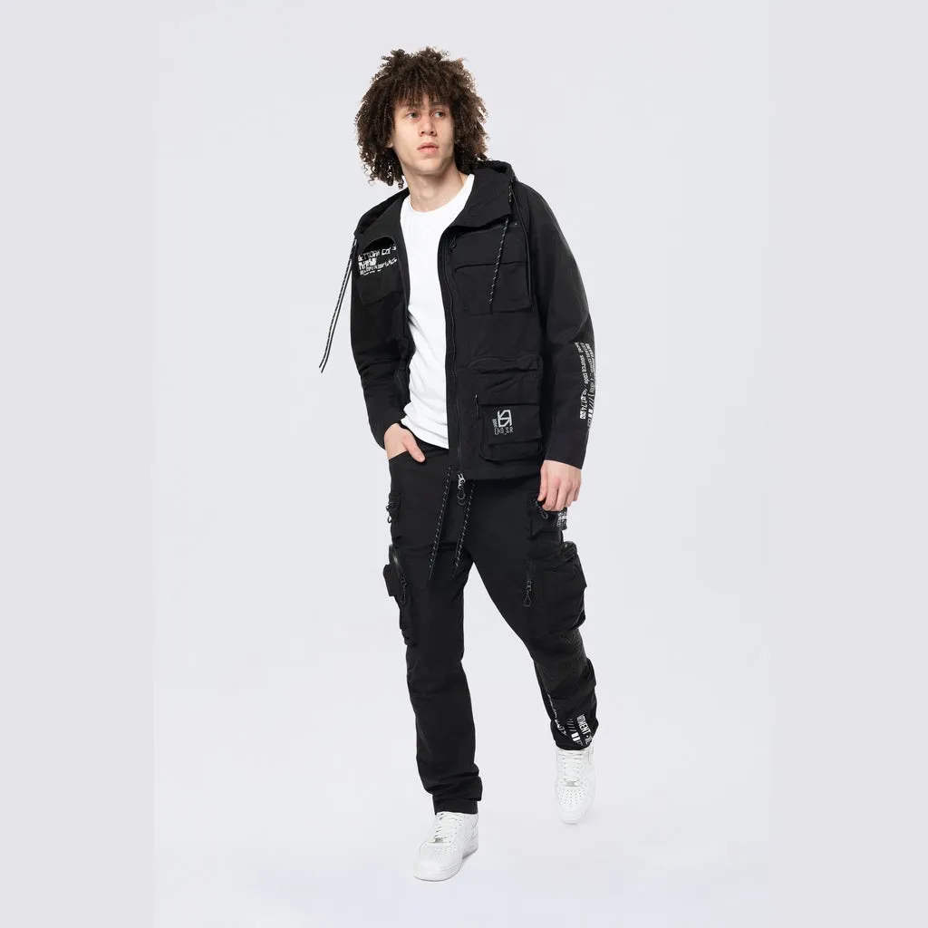 Utility Windbreaker Jacket - Black