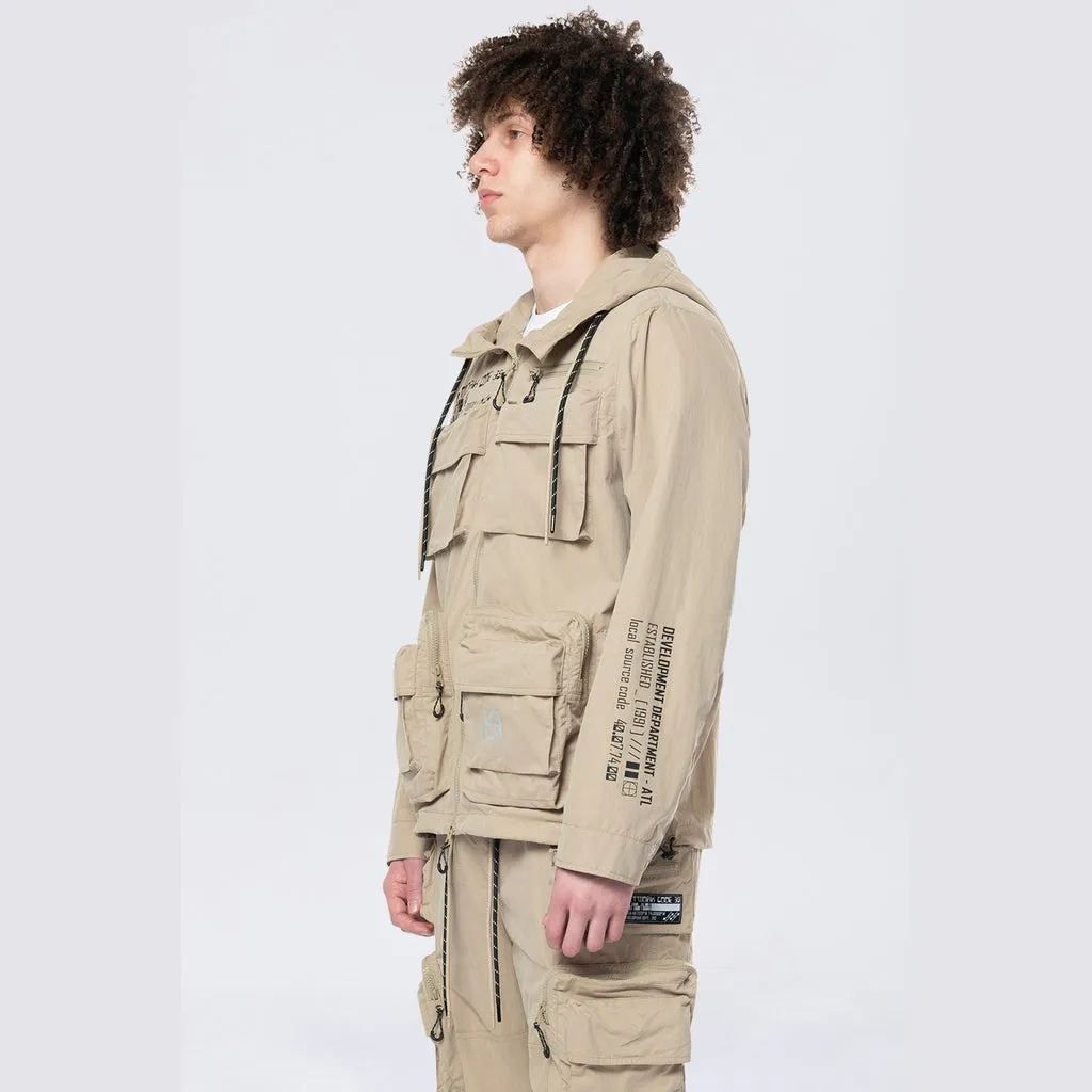 Utility Windbreaker Jacket - Khaki