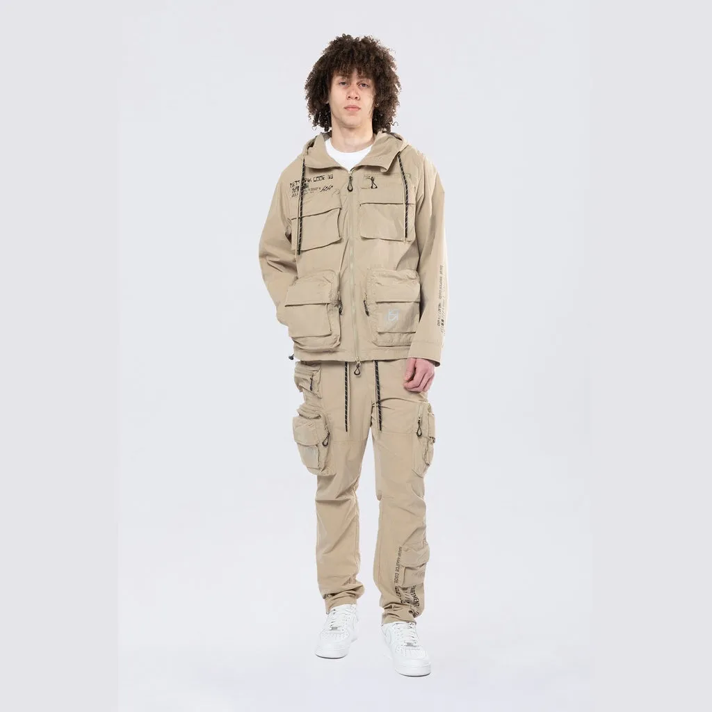 Utility Windbreaker Jacket - Khaki