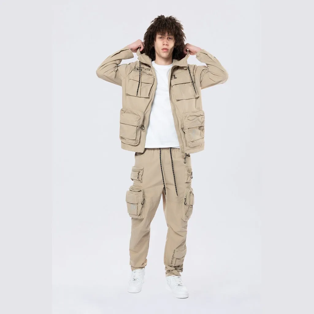 Utility Windbreaker Jacket - Khaki