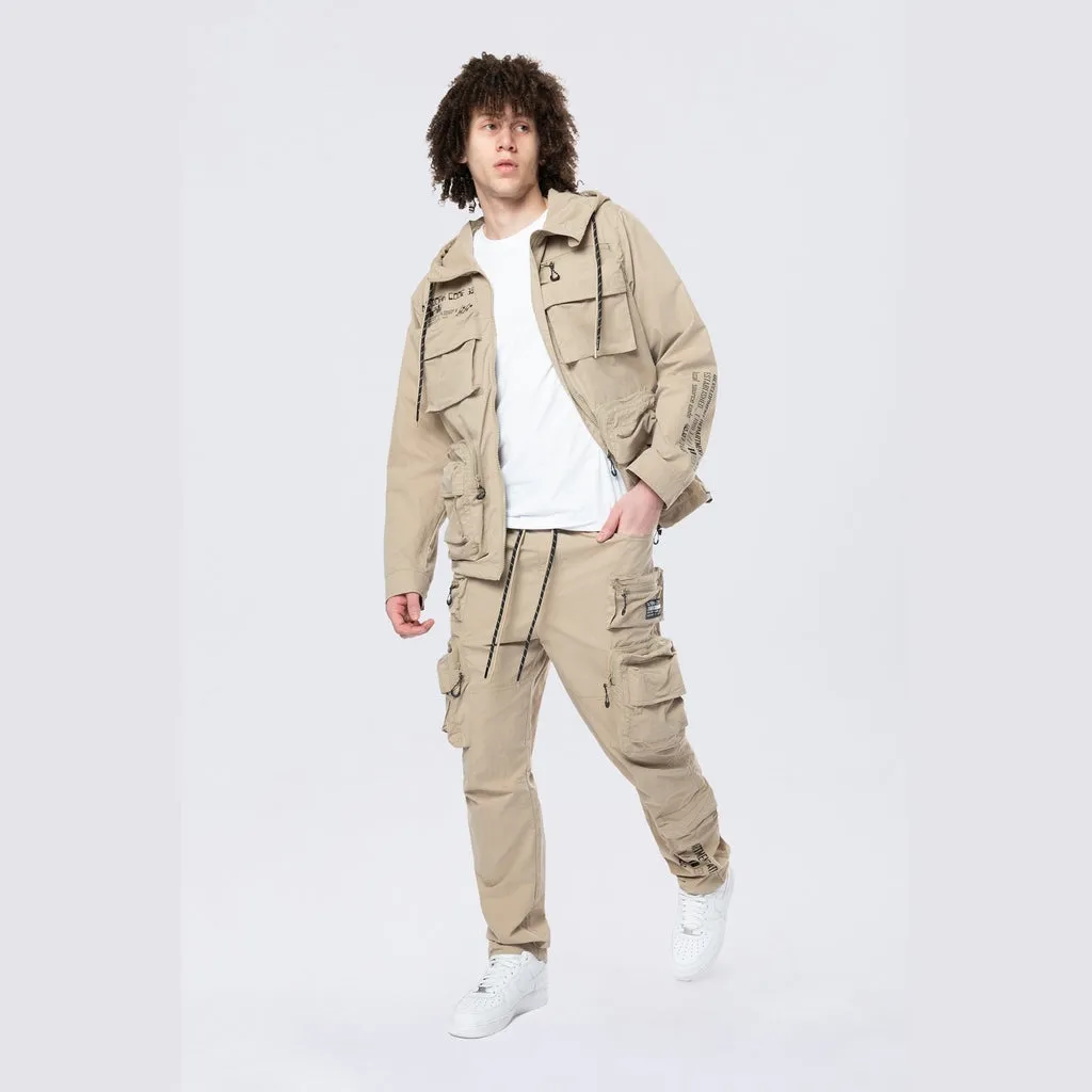 Utility Windbreaker Jacket - Khaki