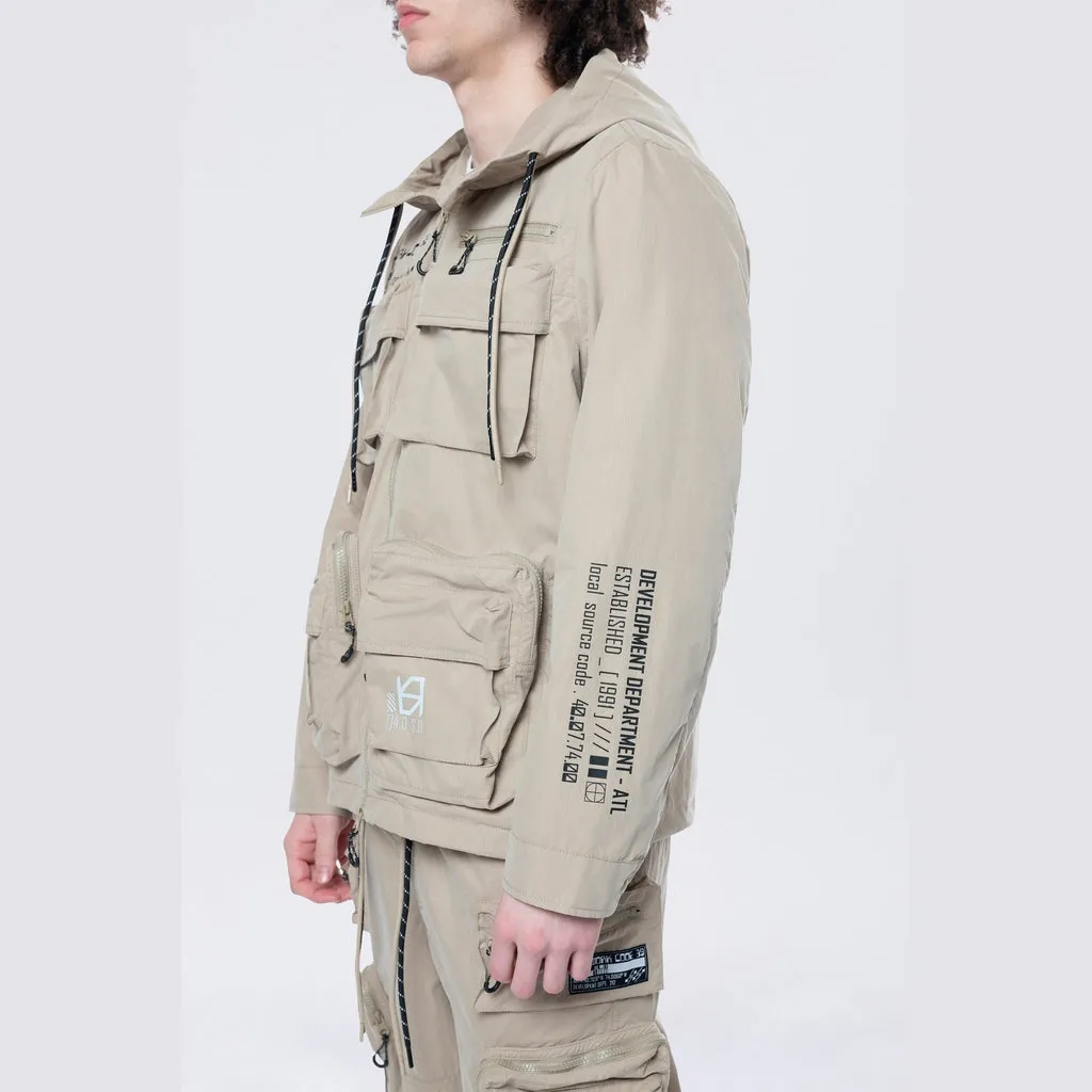 Utility Windbreaker Jacket - Khaki