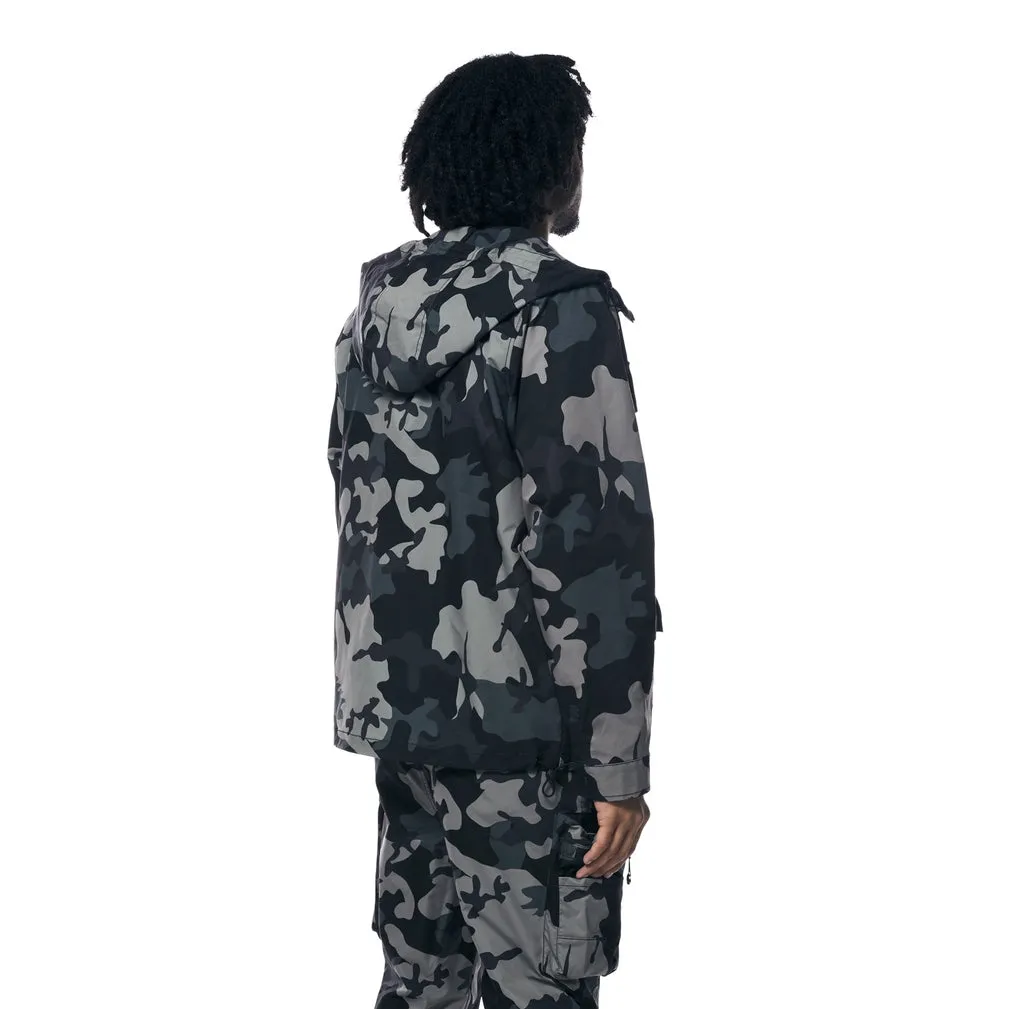 Utility Windbreaker Jacket - Stone Camo