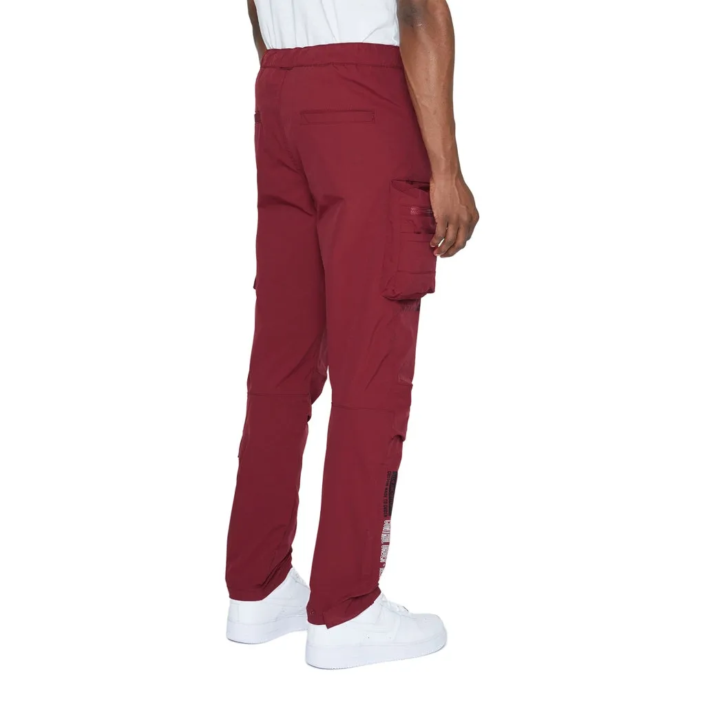 Utility Windbreaker Pants - Burgundy