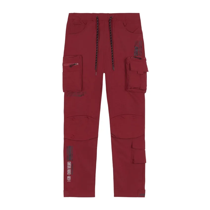 Utility Windbreaker Pants - Burgundy