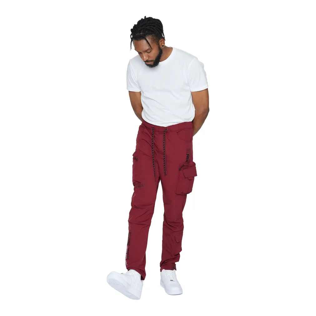 Utility Windbreaker Pants - Burgundy