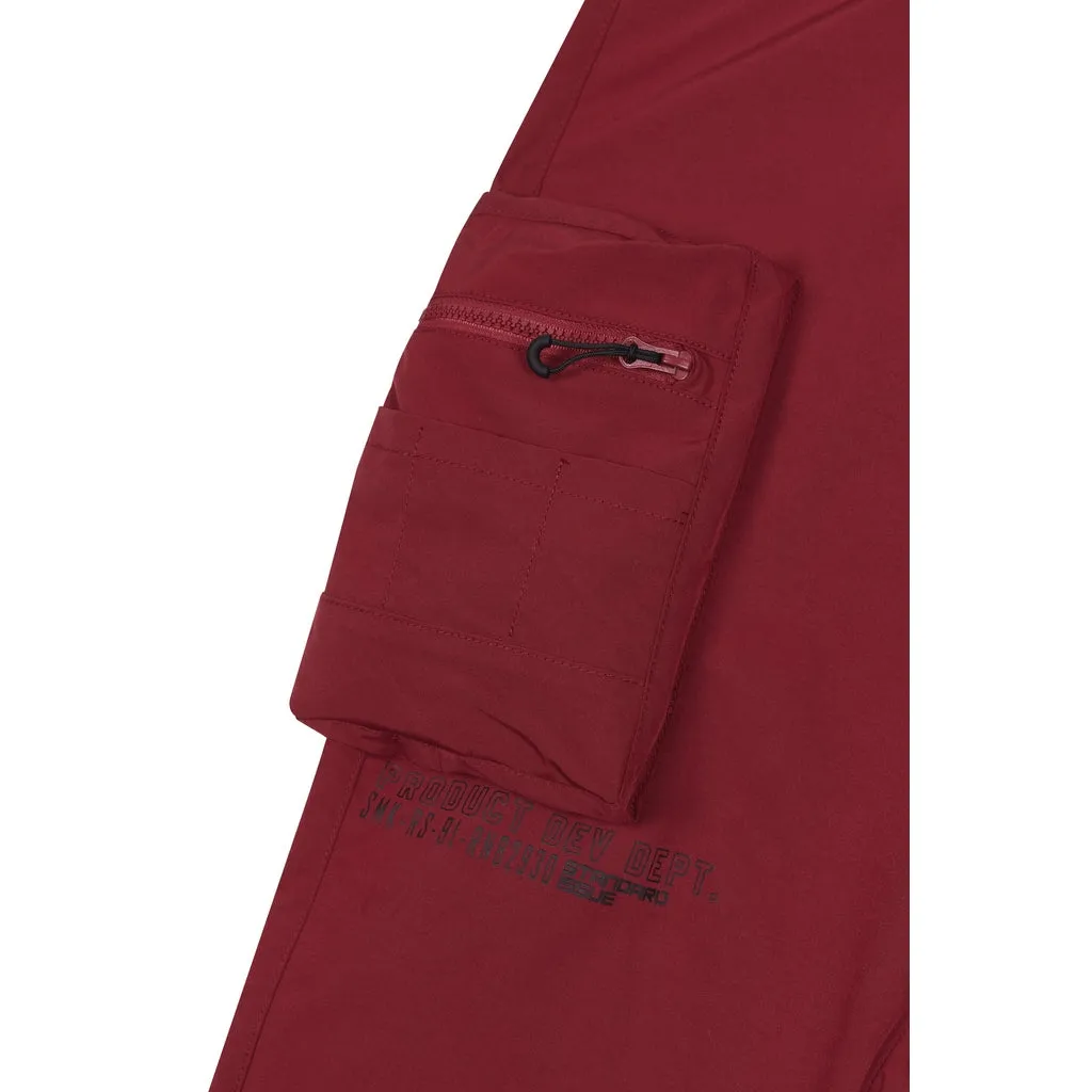 Utility Windbreaker Pants - Burgundy