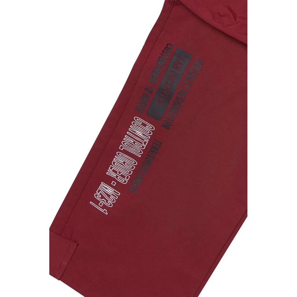 Utility Windbreaker Pants - Burgundy