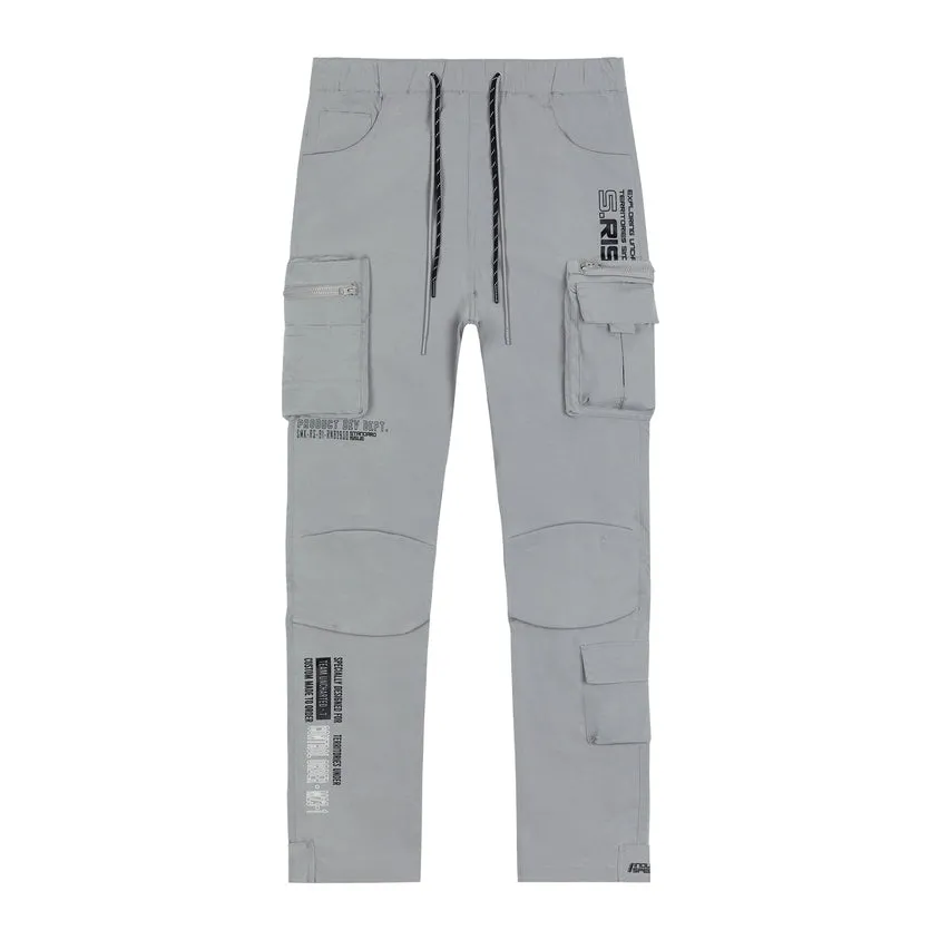 Utility Windbreaker Pants - Light Grey