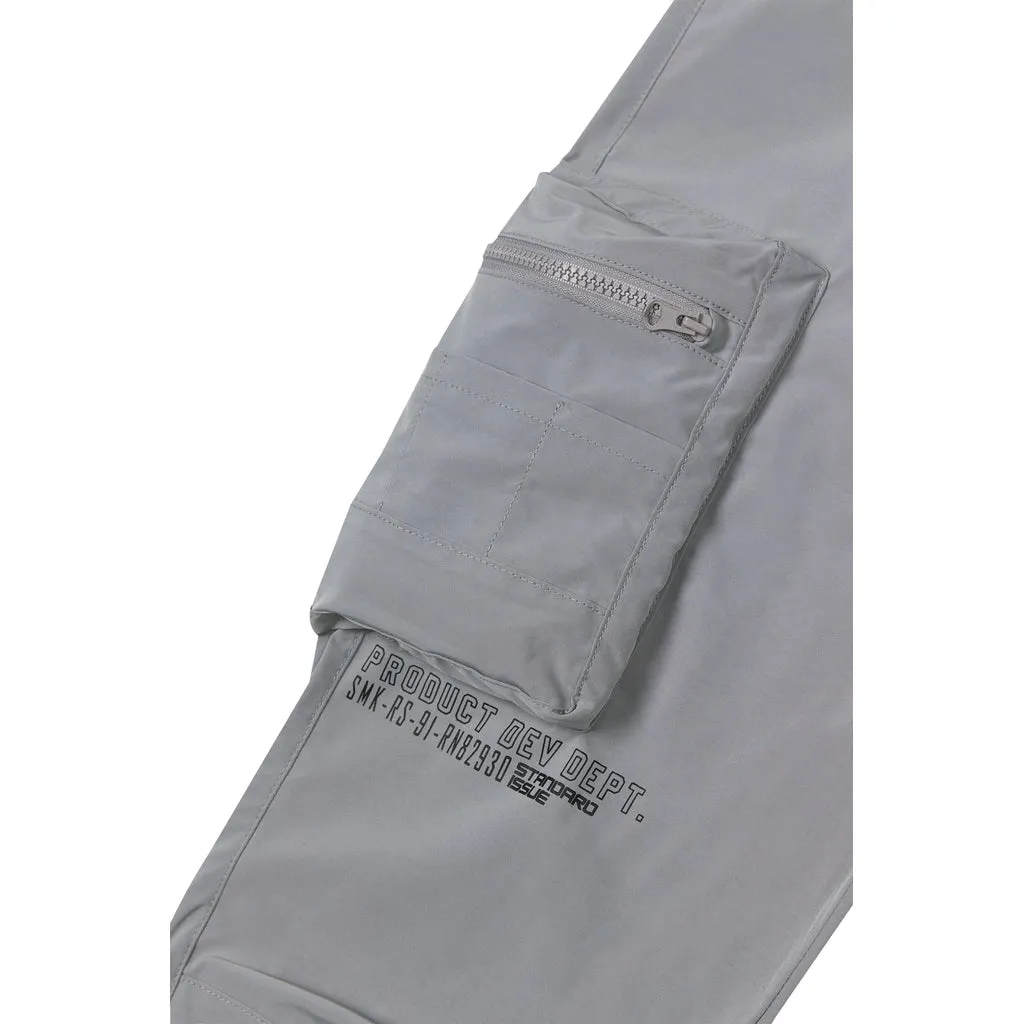 Utility Windbreaker Pants - Light Grey