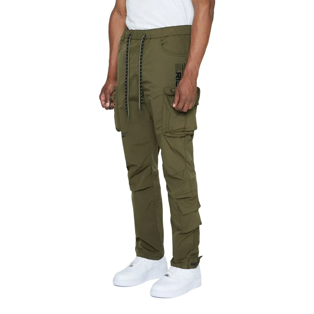 Utility Windbreaker Pants - Olive