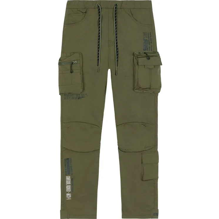 Utility Windbreaker Pants - Olive