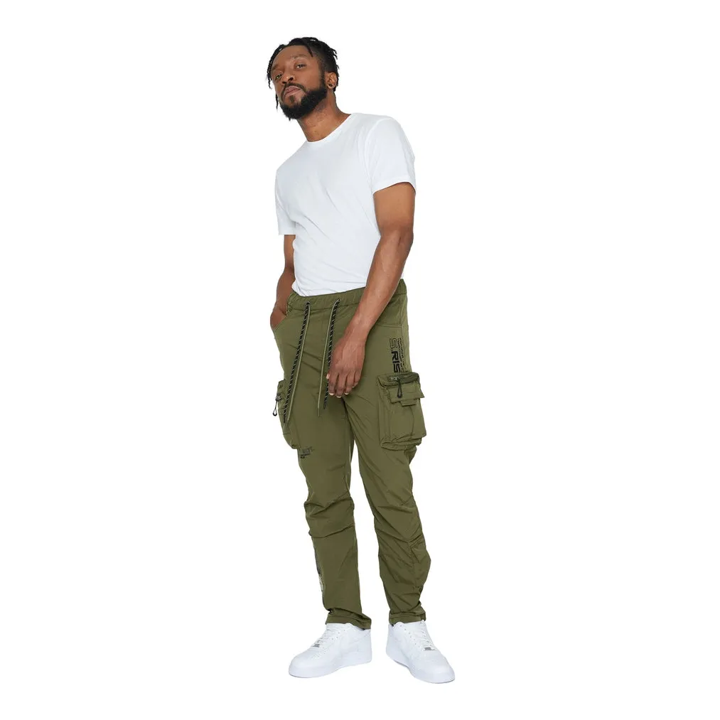 Utility Windbreaker Pants - Olive