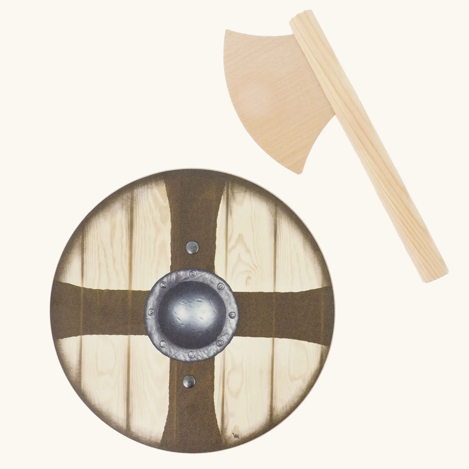 Vah Ragnar Mini Viking Wooden Shield & Axe Set